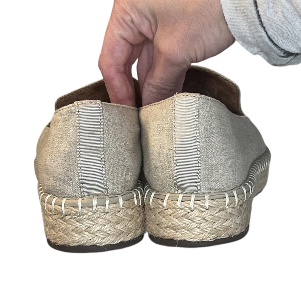 Joie Cara Metallic Beige Espadrille Flats - Picture 4 of 7